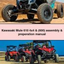 Kawasaki Mule 610 4x4 & (600) assembly & preperation Manual PDF Download