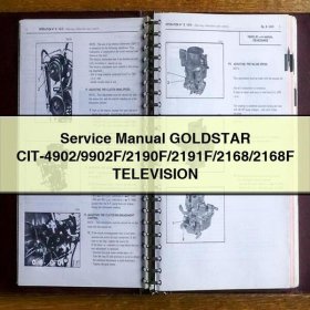 Service Repair Manual GOLDSTAR CIT-4902/9902F/2190F/2191F/2168/2168F TELEVISION
