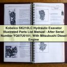 Kobelco SK210LC Hydraulic Excavator Illustrated Parts List Manual (After SN YQ07U0101)