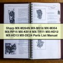Sharp MX-M264N MX-M314 MX-M354 MX-RP15 MX-KB14 MX-TR11 MX-HD12 MX-HD13 MX-DE24 Parts List Manual PDF Download