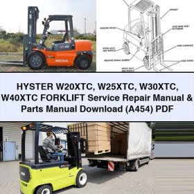 HYSTER W20XTC W25XTC W30XTC W40XTC Forklift Service Repair Manual & Parts Manual (A454)