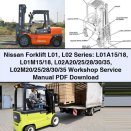 Nissan Forklift L01 L02 Series: L01A15/18 L01M15/18 L02A20/25/28/30/35 L02M20/25/28/30/35 Workshop Service Repair Manual