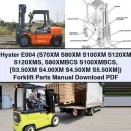Hyster E004 (S70XM-S120XM, S80XMBCS-S100XMBCS, S3.50XM-S5.50XM) Forklift Parts Manual PDF