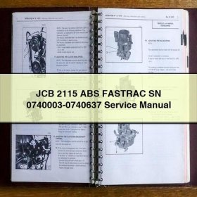 JCB 2115 ABS Fastrac SN 0740003-0740637 Servicehandbuch