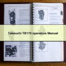 Takeuchi TB175 operators Manual PDF Download
