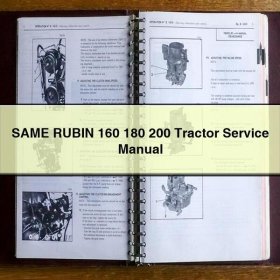 SAME RUBIN 160 180 200 Tractor Service Repair Manual