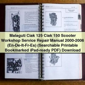 Malaguti Ciak 125 Ciak 150 Scooter Workshop Service Repair Manual 2000-2006
