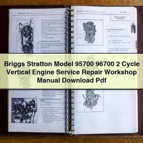 Briggs Stratton Model 95700 96700 2 Cycle Vertical Engine Service Repair Workshop Manual Pdf
