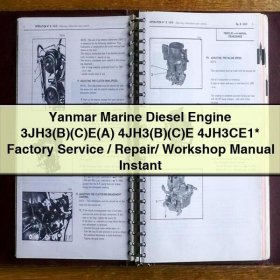 Yanmar Marine Diesel Engine 3JH3(B)(C)E(A) 4JH3(B)(C)E 4JH3CE1 Factory Service/Repair/ Workshop Manual