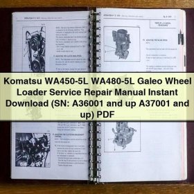 Komatsu WA450-5L WA480-5L Galeo Wheel Loader Service Repair Manual (SN: A36001 and up A37001 and up)