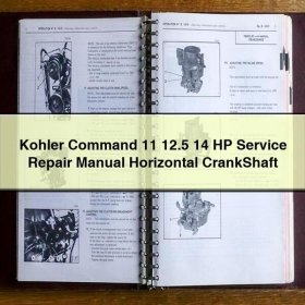 Kohler Command 11 12.5 14 HP Service Repair Manual Horizontal CrankShaft