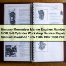 Mercury Mercruiser Marine Engines Number 9 GM V-8 Cylinder Workshop Service Repair Manual Download 1985 1986 1987 1988 PDF