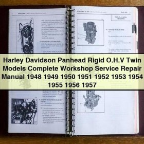 Harley Davidson Panhead Rigid O.H.V Twin Models Workshop Service Repair Manual 1948-1957