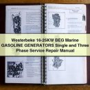 WESTERBEKE 16-25KW BEG Marine GASOLINE GENERATORS Single and Three Phase Service Repair Manual PDF Download