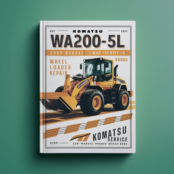 Komatsu Service WA200-5L WA200PT-5L Shop Manual Wheel Loader Workshop Repair Book