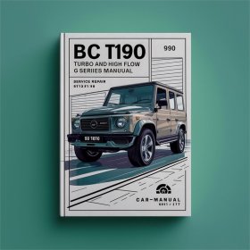 BC T190 Turbo and High Flow G Series Service Repair Manual 6901117