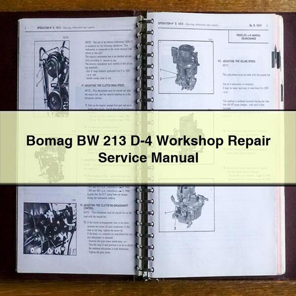 Manual de servicio y reparación del taller Bomag BW 213 D-4