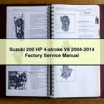 Manual de reparación y servicio de fábrica de Suzuki 200 HP 4 tiempos V6 2004-2014