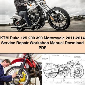 KTM Duke 125 200 390 Motorcycle 2011-2014 Service Repair Workshop Manual