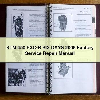 Manual de reparación y servicio de fábrica de la KTM 450 EXC-R SIX DAYS 2008