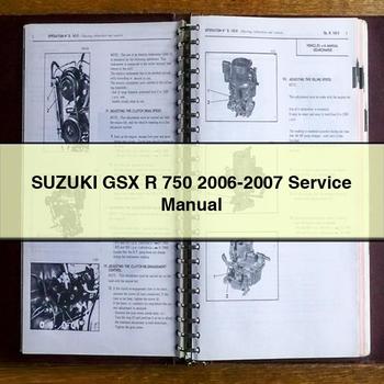 Manual de servicio y reparación de Suzuki GSX R 750 2006-2007