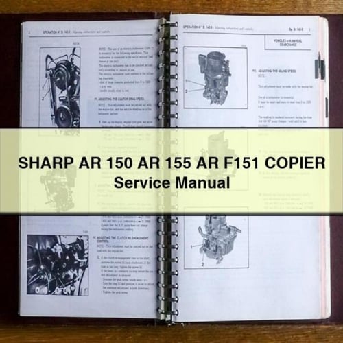 SHARP AR 150 AR 155 AR F151 COPIER Service Manual PDF Download