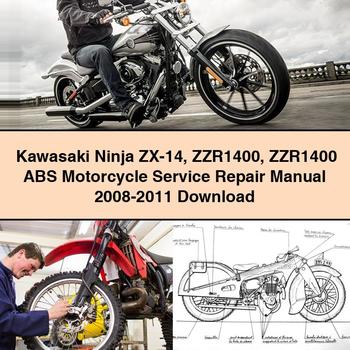 Kawasaki Ninja ZX-14 ZZR1400 ZZR1400 ABS Motorcycle Service Repair Manual 2008-2011