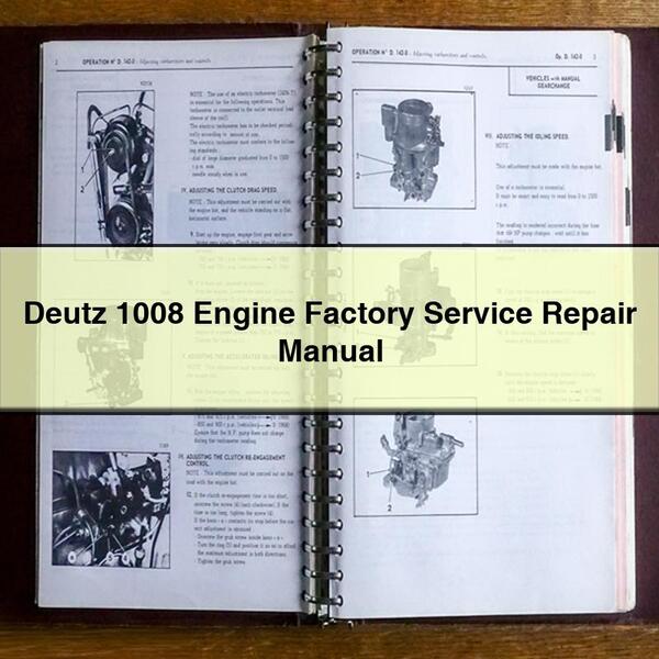 Deutz 1008 Engine Factory Service Repair Manual