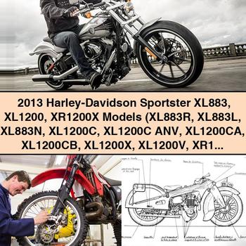 2013 Harley-Davidson Sportster XL883 XL1200 XR1200X Models (XL883R XL883L XL883N XL1200C XL1200C ANV XL1200CA XL1200CB XL1200X XL1200V XR1200X) Motorc