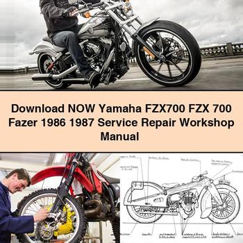 Manuel d'atelier de réparation et d'entretien Yamaha FZX700 FZX 700 Fazer 1986 1987