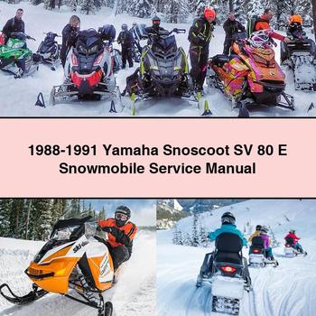 1988-1991 Yamaha Snoscoot SV 80 E Snowmobile Service Repair Manual