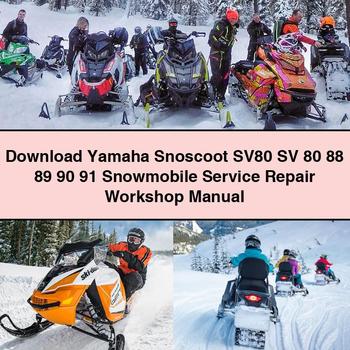 Manual de taller y reparación de motos de nieve Yamaha Snoscoot SV80 SV 80 88 89 90 91