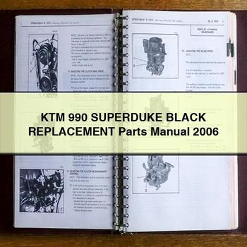 KTM 990 SuperDUKE BLACK Replacement Parts Manual 2006