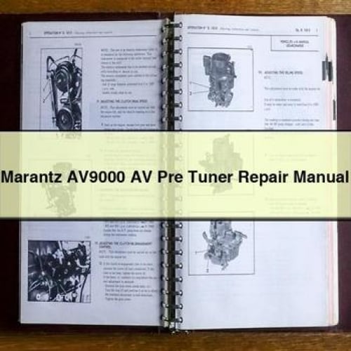 Marantz AV9000 AV Pre Tuner Repair Manual PDF Download