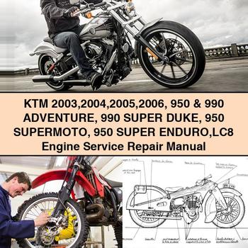 KTM 2003 2004 2005 2006 950 & 990 ADVENTURE 990 Super DUKE 950 SuperMOTO 950 Super ENDURO LC8 Engine Service Repair Manual