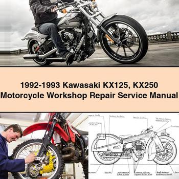 1992-1993 Kawasaki KX125 KX250 Motorcycle Workshop Service Repair Manual