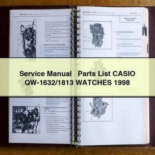 Service Manual + Parts List CASIO QW-1632/1813 WATCHES 1998 PDF Download