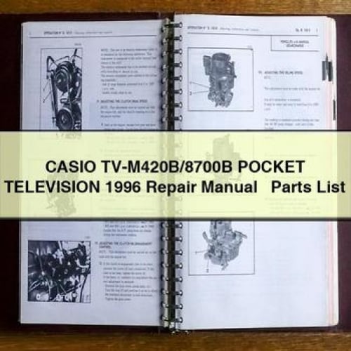 CASIO TV-M420B/8700B POCKET TELEVISION 1996 Repair Manual + Parts List PDF Download