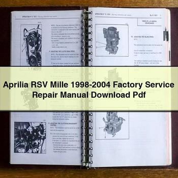 Manuel de réparation et d'entretien d'usine Aprilia RSV Mille 1998-2004