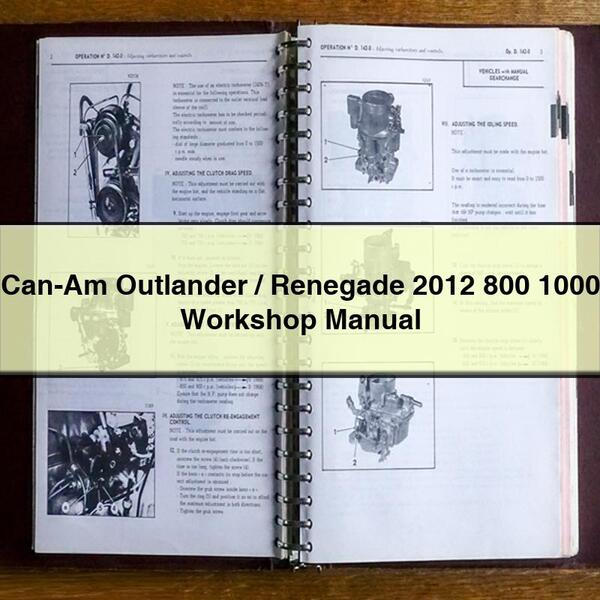 Can-Am Outlander/Renegade 2012 800 1000 Workshop Manual