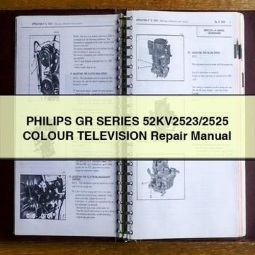 PHILIPS GR Series 52KV2523/2525 COLOUR TELEVISION Repair Manual PDF Download