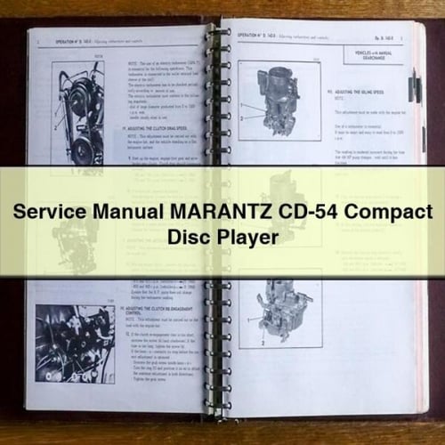 Service Manual MARANTZ CD-54 Compact Disc Player PDF Download