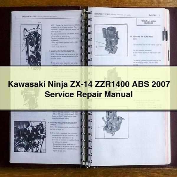 Manual de servicio y reparación de Kawasaki Ninja ZX-14 ZZR1400 ABS 2007