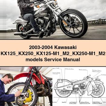 Manual de servicio y reparación de los modelos Kawasaki KX125 KX250 KX125-M1 M2 KX250-M1 M2 2003-2004