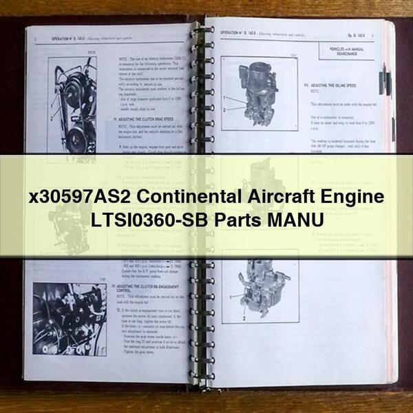 x30597AS2 Continental Aircraft Engine LTSI0360-SB Parts MANU