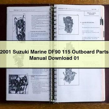 Manual de piezas del motor fueraborda Suzuki Marine DF90 115 2001 01