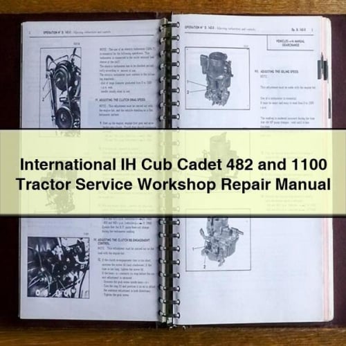 International IH Cub Cadet 482 and 1100 Tractor Service Workshop Repair Manual PDF Download