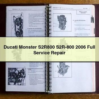 Ducati Monster S2R800 S2R-800 2006 Full Service Repair Manual