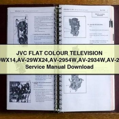 JVC FLAT COLOUR TELEVISION AV-29WX14 AV-29WX24 AV-2954W AV-2934W AV-2953W Service Manual Download PDF