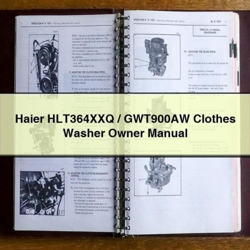 Haier HLT364XXQ / GWT900AW Clothes Washer Owner Manual PDF Download